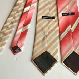 2. Cerutti 1886 striped all silk / soie ties made in France 🇫🇷
